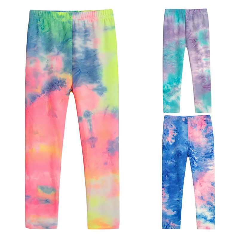 Toddler Legging Set - 子供用ストレッチレギンス、子供用スリムレギンス、幼児と女の子用のカラフルなグラフィティプリント、春と夏