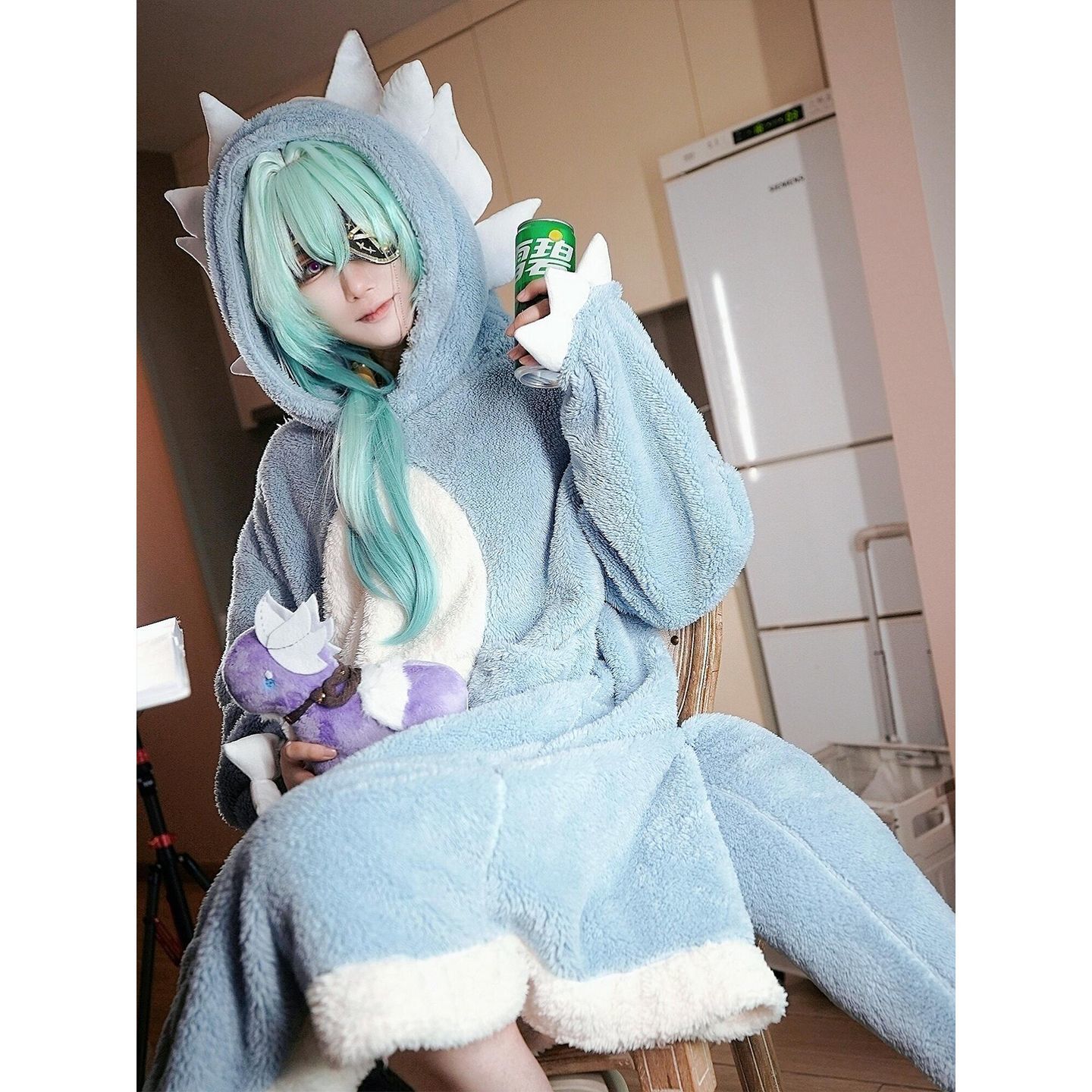Baby Clothing Winter - かわいい地球獣ナイトガウン女性のためのサンゴフリース秋冬パジャマ漫画ホームウェアセット Honkai スターレール COS
