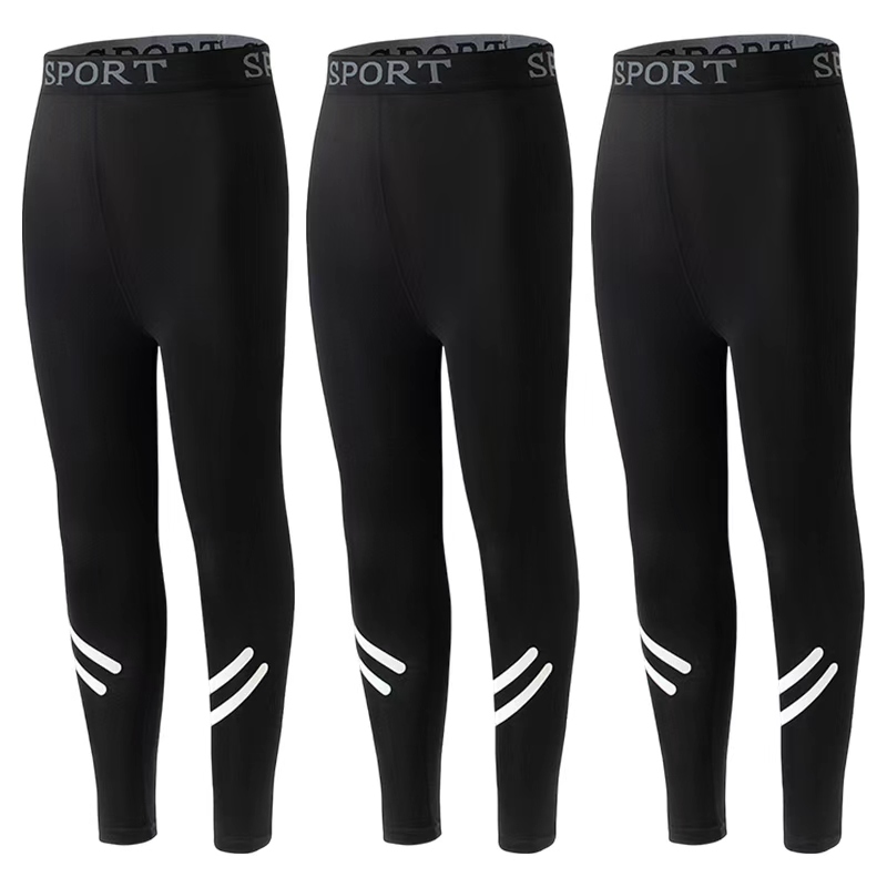 Toddler Legging Set - 子供用無地伸縮性スリムフィットスポーツレギンス3/1セット、男の子と女の子向け、快適なヨガパンツ、ランニングカジュアルパンツ