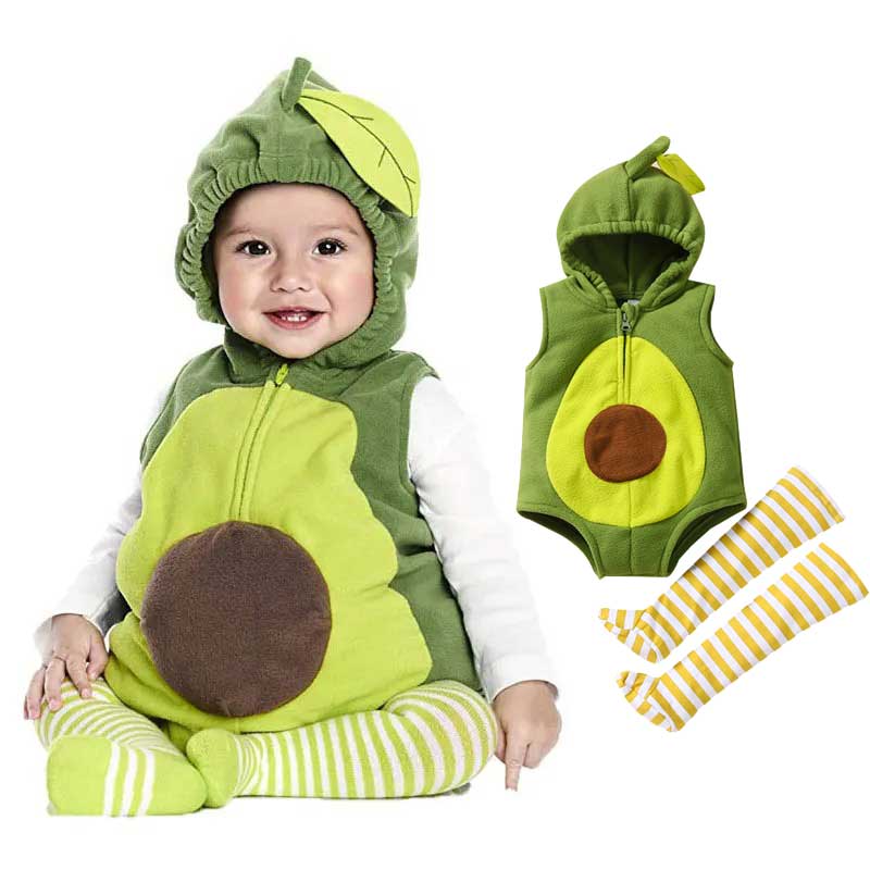 Toddler Legging Set - 幼児の赤ちゃん男の子女の子ハロウィンクリスマスコスチュームアボカドフルーツフード付きロンパースジャンプスーツレギンス2ピース冬服