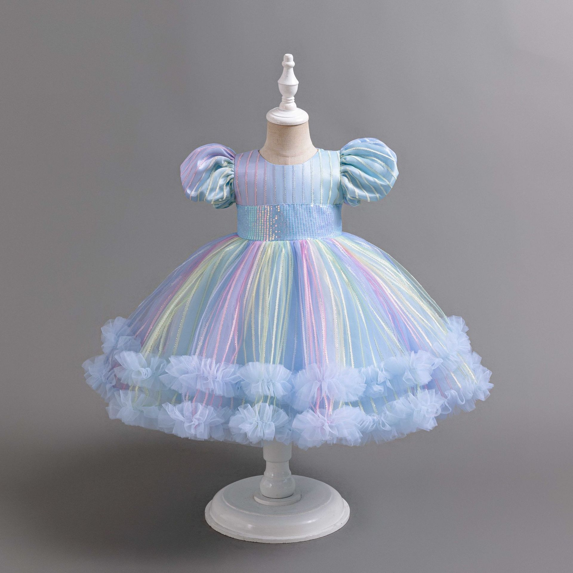 Baby Clothing For Girls - 子供用のカラフルなチュールプリンセスドレス,1〜6歳の女の子用のボールガウン,新品