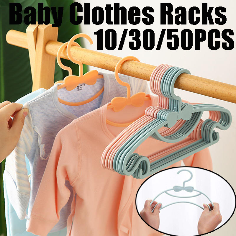 Baby Clothing Rack - ベビー服ラック プラスチック製タオルディスプレイ スカーフハンガー 子供服コートハンガー 可愛い蝶結びハンガー オーガナイザー