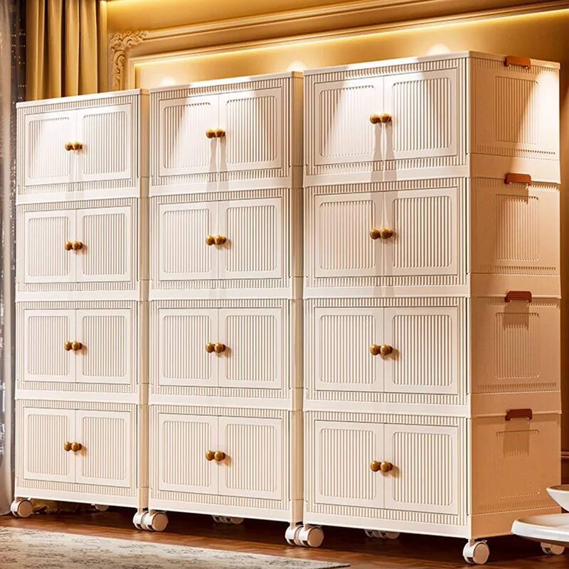Baby Clothing Cupboard - ベビー用ワードローブ収納折りたたみ式キャビネット衣類ラックプラスチック製ワードローブカップボードオーガナイザー ドレッサーアルマリオス家庭用家具