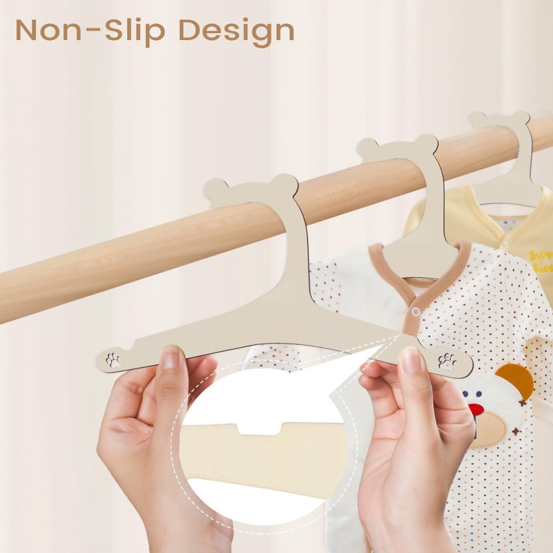 ベビー服ラックかわいいクマ木製子供服ハンガーホームガールプリ - Baby Clothing Rack のレビューと価格