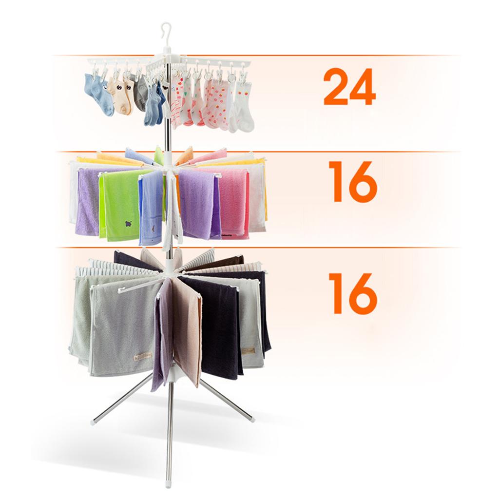 3段折りたたみ式乾燥ラック ステンレス製タオルスタンド自立式 - Baby Clothing Rack のレビューと価格