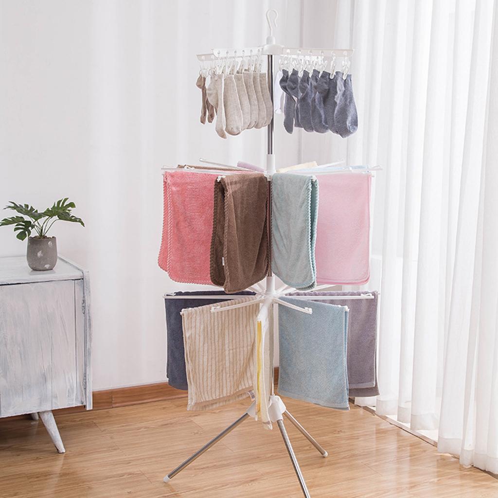 3段折りたたみ式乾燥ラック ステンレス製タオルスタンド自立式 - Baby Clothing Rack のレビューと価格