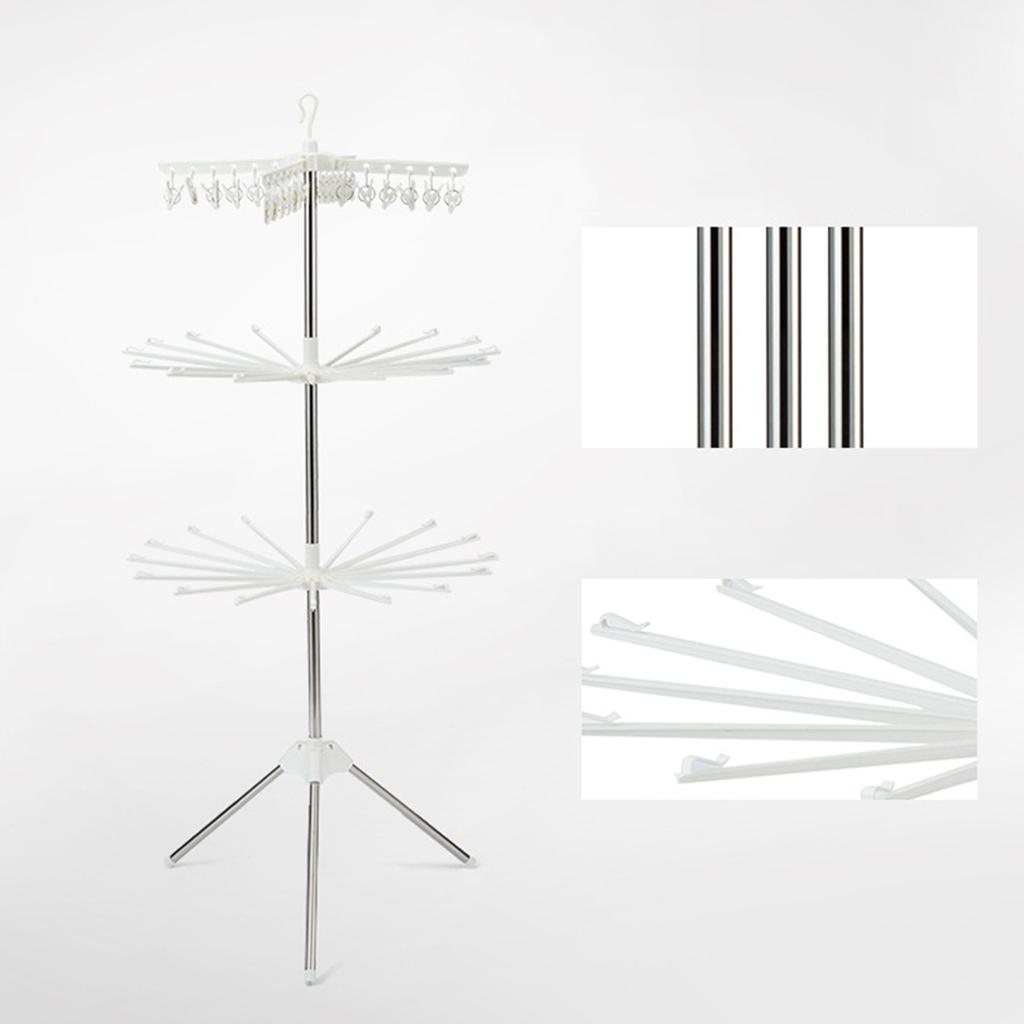 3段折りたたみ式乾燥ラック ステンレス製タオルスタンド自立式 - Baby Clothing Rack のレビューと価格