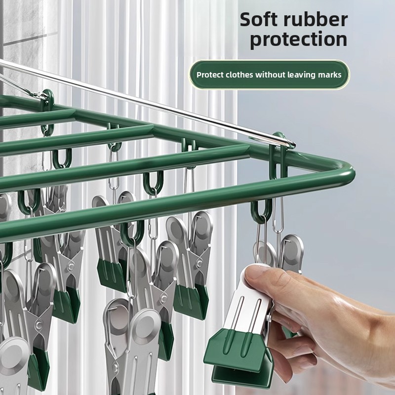 ステンレス鋼マルチクランプ物干し竿ベビー下着靴下乾燥ラック家 - Baby Clothing Rack のレビューと価格