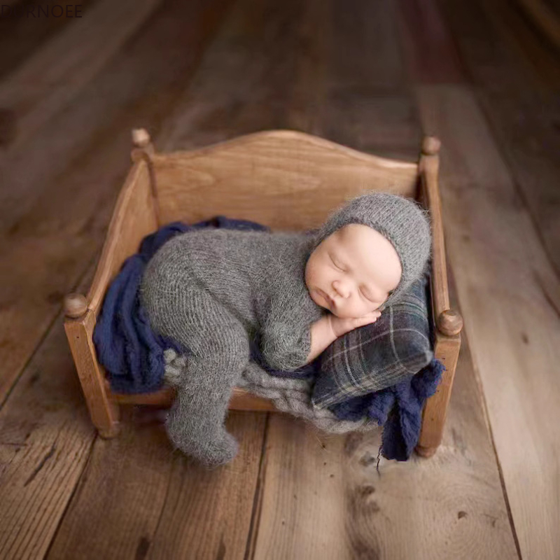 新生児の写真撮影の小道具衣装ニットウールベビージャンプスーツ - Baby Clothing Winter のレビューと価格