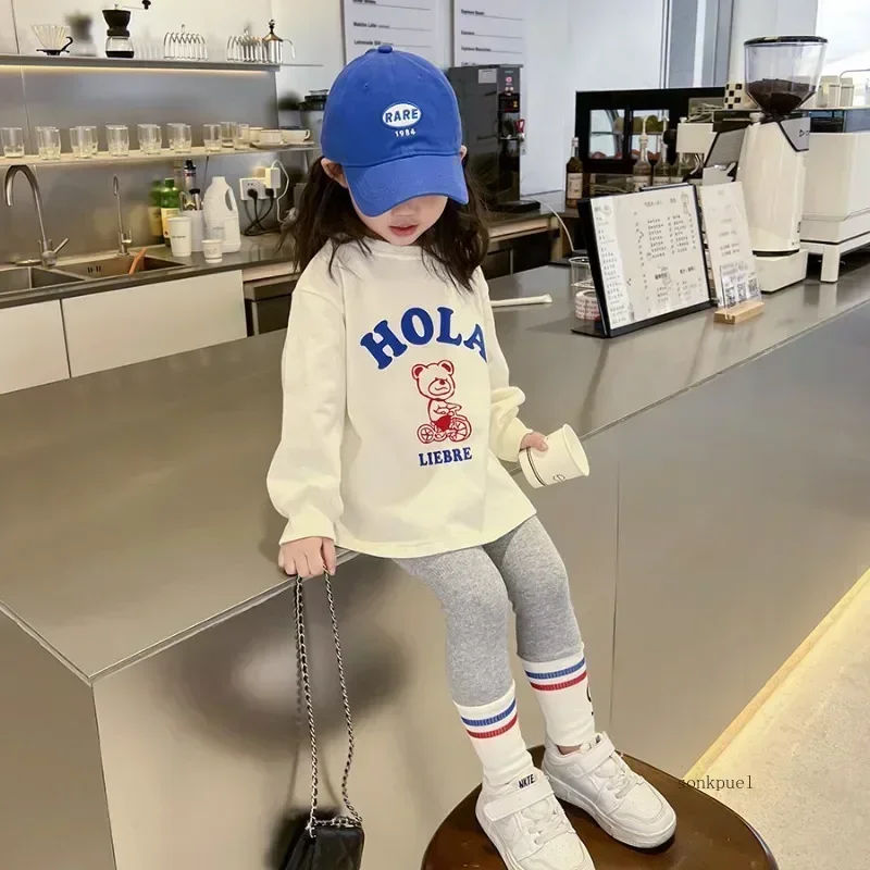 秋の子供のファッショナブルなスポーツセット女の赤ちゃんセータ - Toddler Legging Set のレビューと価格