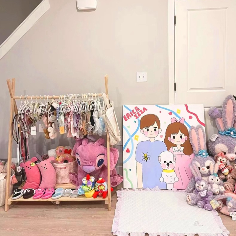 ‌ 無垢材コートラックシステム、大型ペット服オーガナイザー、 - Baby Clothing Rack のレビューと価格