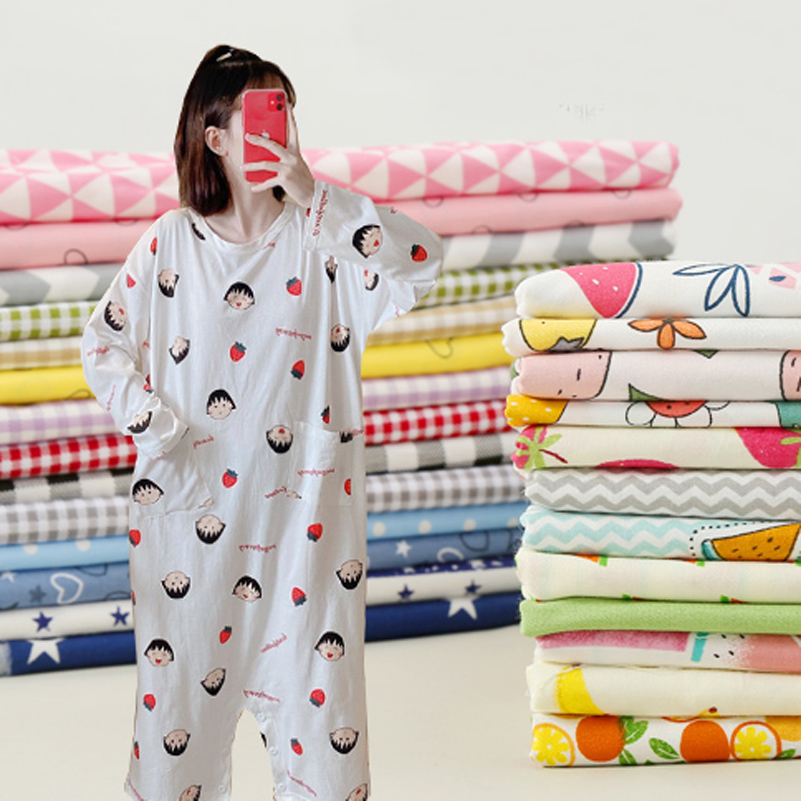 コットンツイル生地プリント生地ストライプドットチェック柄フル - Baby Clothing For Bed のレビューと価格