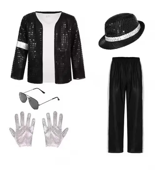 マイケル・ジャクソン子供服コスプレ誕生日パーティーダンスパフ - Toddler Legging Set のレビューと価格