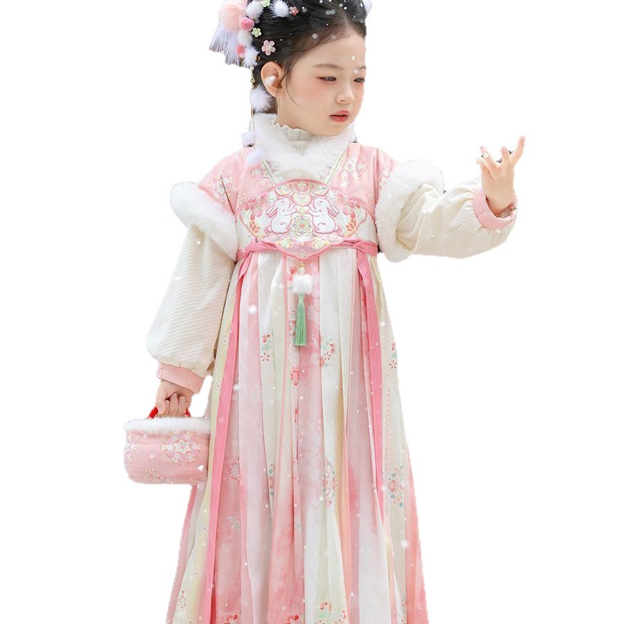 2025年 女の子用妖精漢服 子供用冬用暖かい刺繍入り唐装ド - Baby Clothing Winter のレビューと価格