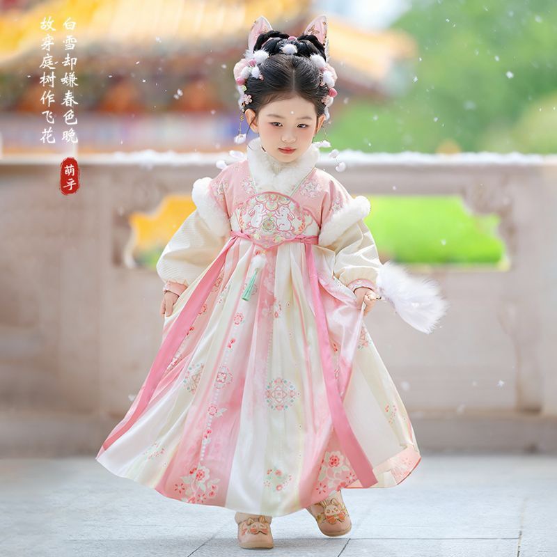 2025年 女の子用妖精漢服 子供用冬用暖かい刺繍入り唐装ド - Baby Clothing Winter のレビューと価格
