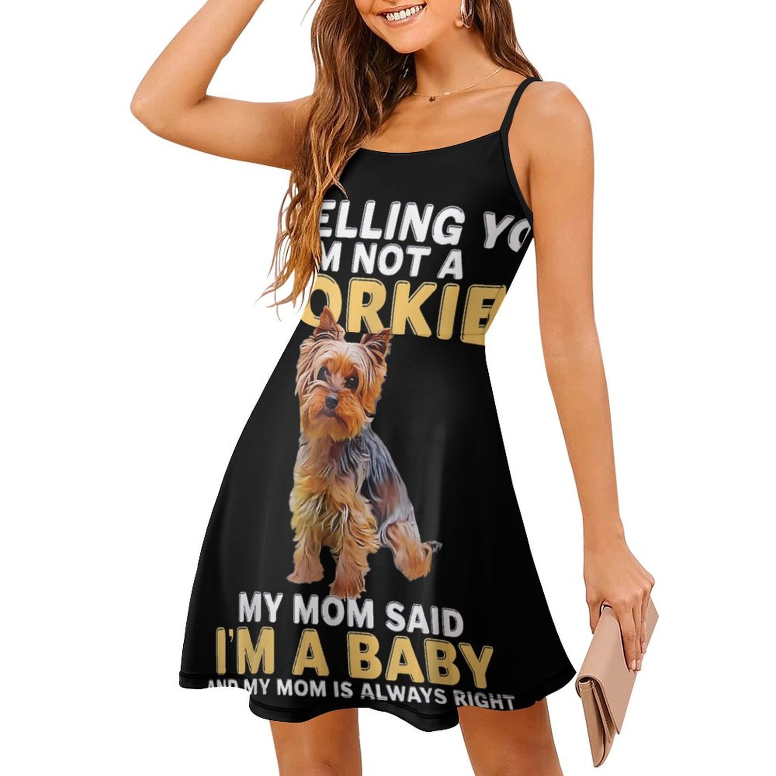 かわいいヨーキーの赤ちゃんの名言女性のスリングドレス面白いノ - Baby Clothing Quotes のレビューと価格
