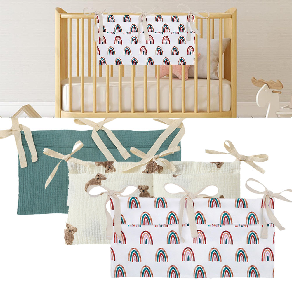赤ちゃん用の収納バスケット,2つのポケットが付いたベッドサイ - Baby Clothing For Bed のレビューと価格
