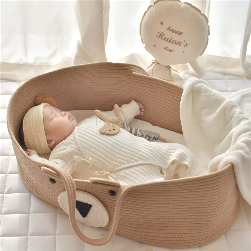 イン北欧スタイル大型ベビーキャリーバスケット衣類収納ボックス - Baby Clothing For Bed のレビューと価格