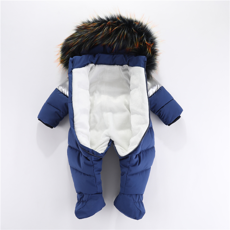 冬新生児ロンパース手袋付き暖かい厚みのある女の赤ちゃん服フー - Baby Clothing Winter のレビューと価格