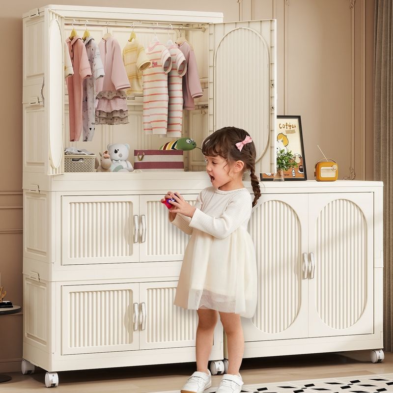 折りたたみ式ベビー服収納キャビネット、プラスチック製幼児用ワ - Baby Clothing Cupboard のレビューと価格