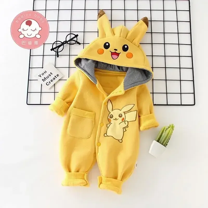 漫画ポケットモンスターベビーパジャマ新生児かわいい冬長袖子供 - Baby Clothing Winter のレビューと価格