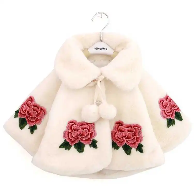 子供のための毛皮の模造ポンチョ,女の子のためのマント,幼児の - Baby Clothing Winter のレビューと価格