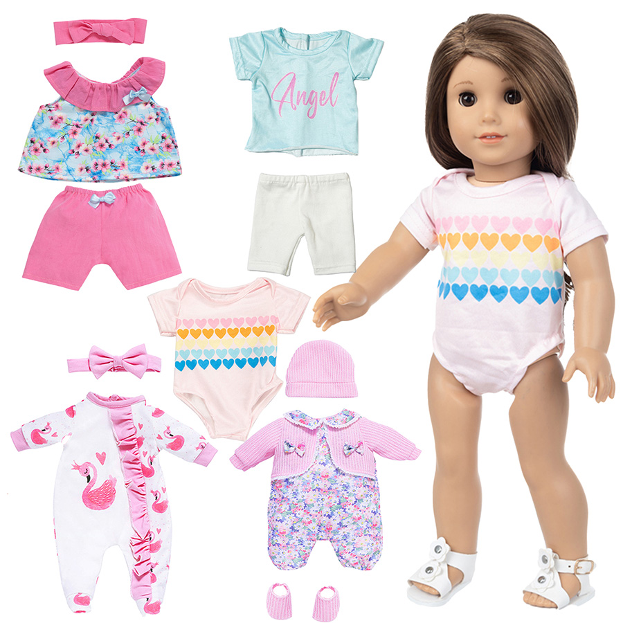 人形の服 18 インチリボーンドール用かわいいパジャマスーツ - Baby Clothing For Girls のレビューと価格