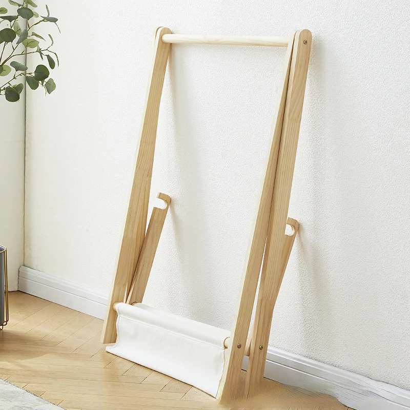 無地の木製スタンドハンガー,シンプルな衣服ハンガー,コート乾 - Baby Clothing Rack のレビューと価格