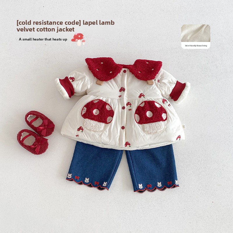女の子の西洋風新年服 2025年新作 冬用 1歳児ドレス 誕 - Baby Clothing Winter のレビューと価格